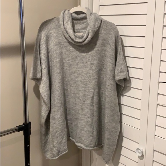 Target Gray Sweater Poncho - Size OSFM (NWT) - Picture 2 of 2